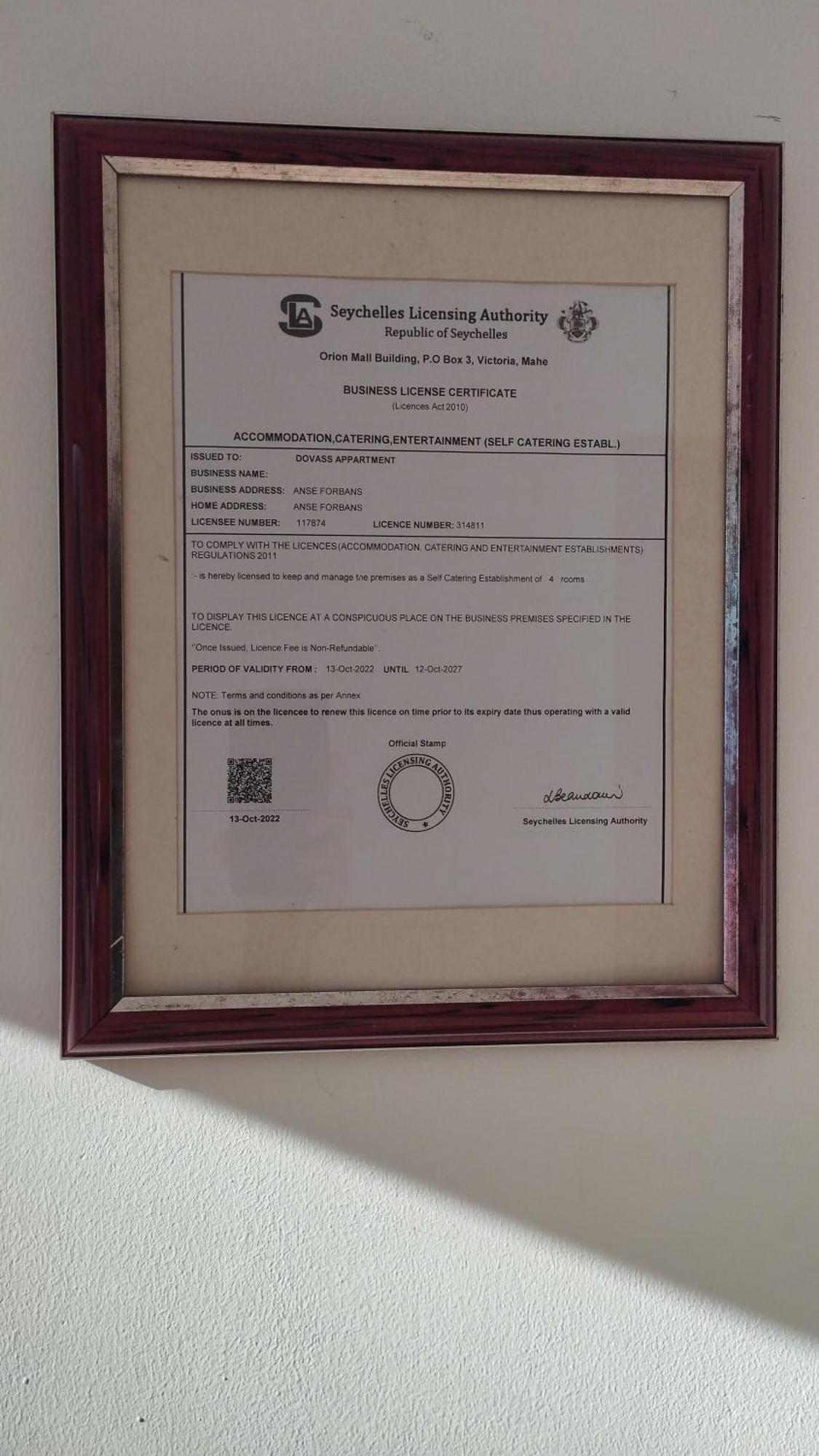Dovass Self Catering Apartments Takamaka Zewnętrze zdjęcie